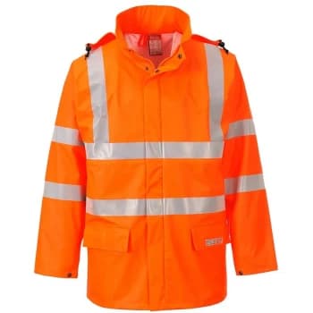 Image of Portwest - FR41ORRM - sz M Sealtex Flame Hi-Vis Jacket - Orange