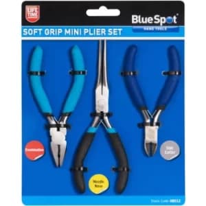 Image of BlueSpot 08512 3 Piece Soft Grip Mini Plier Set