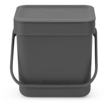Image of Brabantia Sort & Go 3 Litre Waste Bin - Grey