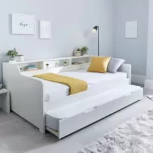 Image of Tyler White Guest Bed and Trundle with Pocket Sprung Mattresses