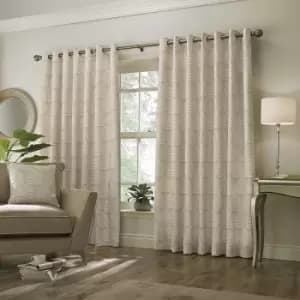 Image of Paoletti Horto Eyelet Curtains (90in x 72in) (Natural) - Natural