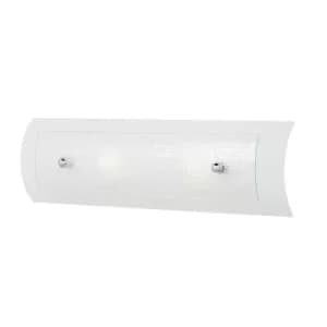 Image of Duet 2 Light Bathroom Wall Light Polished Chrome IP44, G9