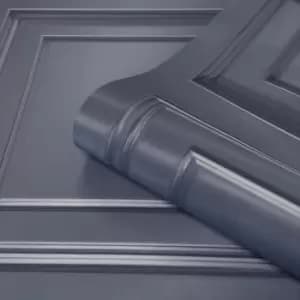 Image of Belgravia Decor Amara Panel Wallpaper - Dark Blue