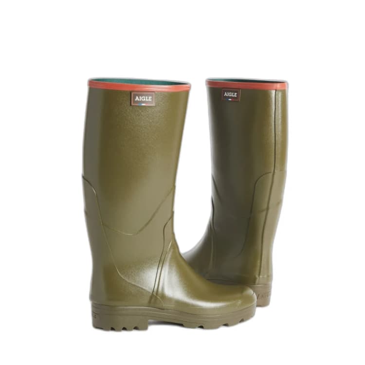 Image of Aigle Mens Chambord Pro 2 Kaki Wellington Boots - UK 10.5 Green male CB0528KKI45