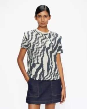 Image of Ted Baker Printed Structured T-Shirt