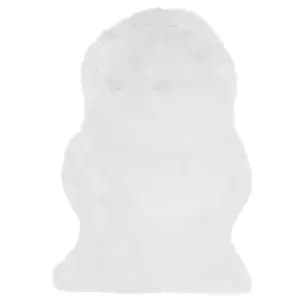 Image of Asiatic Carpets Auckland Single Faux Sheepskin Machine Woven Rug White - 70 x 100cm