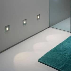 Image of 1 Light Outdoor Recessed Marker Wall Light Stainless Steel IP65, E27