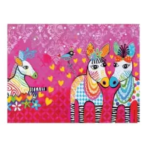 Image of Love Hearts Zig Zag Zeb Tea Towel