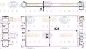Image of x1 Behr Heat Exchanger 8MK376713-424 Genuine replacement part for Car Made in CN