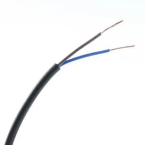 Image of Zexum 0.75mm 2 Core PVC Flex Cable Black Round 2182Y - 5 Meter