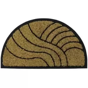 Image of JVL Comfort Halfmoon Coir Tuffscrape, 40x70cm, Waves