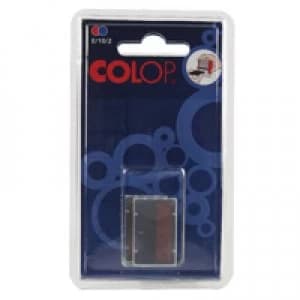 Image of Colop E102 Replacement Pad Blue Red Pack of 2 E102