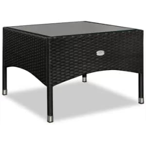 Image of Poly Rattan Side Table 58x58x42cm