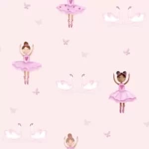 Image of Holden Decor Ballerina Pink Wallpaper
