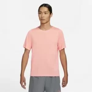Image of Nike Rise 365 Run Division Mens Short-Sleeve Running Top - Orange