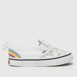 Image of Vans white classic slip-on v Toddler Trainers