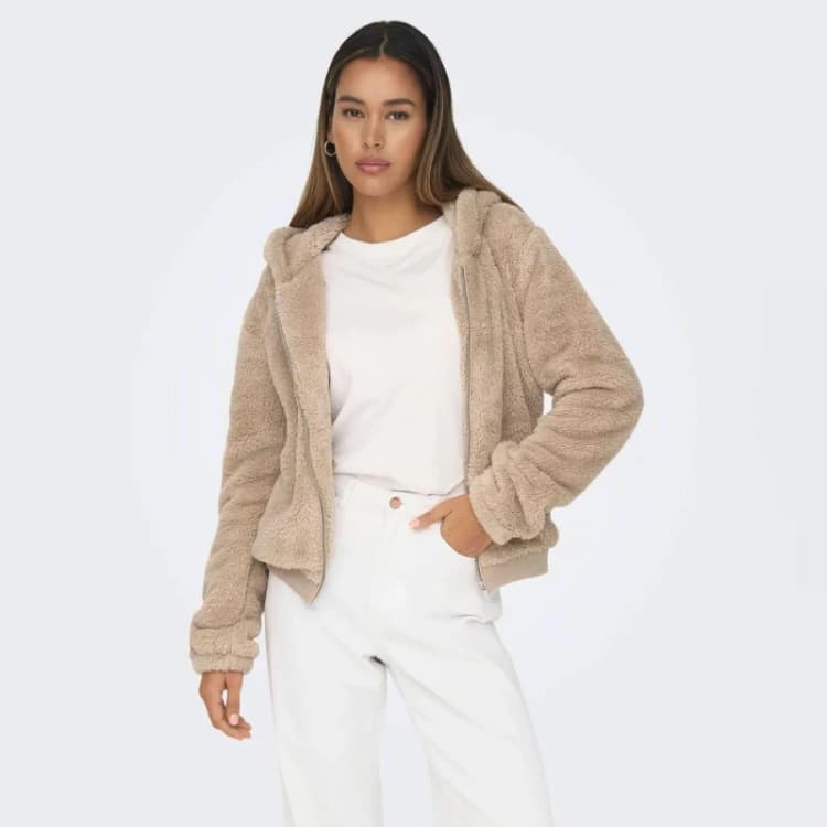 Image of Only Newanna Teddy Jacket Beige female 8