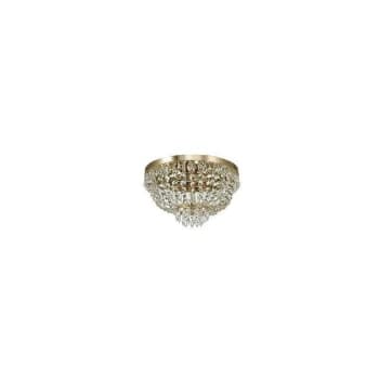 Image of Ideal Lux Caesar - 5 Light Ceiling Flush Light Gold with Crystals, G9