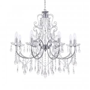 Image of Litecraft Madonna 8 Lt Chrome Chandelier