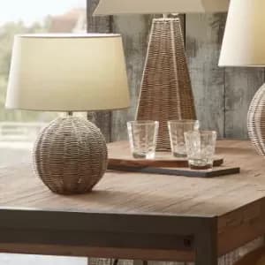 Image of Raffles Rattan Table Lamp Natural