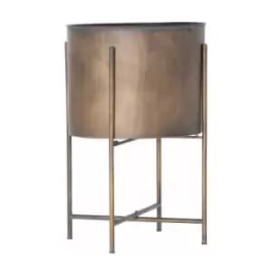 Image of Large Bronze Planter On Frame