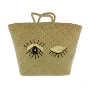 Image of Eyelash Tote Bag Black and Gold 58cm
