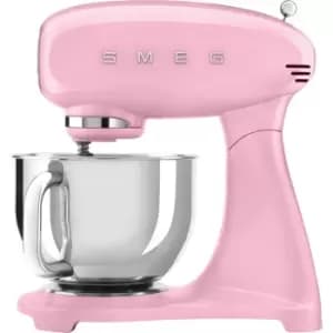 Image of Smeg 50's Retro SMF03PKUK Stand Mixer with 4.8 Litre Bowl - Pink