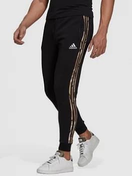 Image of adidas Plus Size Camo Pants - Black/White, Size 2XL, Men