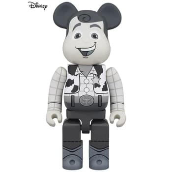 Image of Medicom Toy Story Woody 1000% Be@rbrick (Black & White Version)