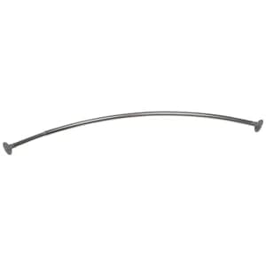 Image of Croydex Premium Telescopic Curved Shower Curtain Rod - Chrome