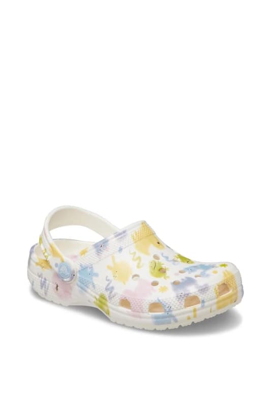 Image of Crocs Kids Toddler Classic Pastel Pets Clogs Chalk C10