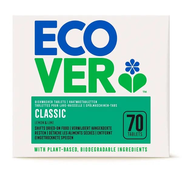 Image of Ecover Classic Dishwasher Tablets Lemon & Lime 70x pcs