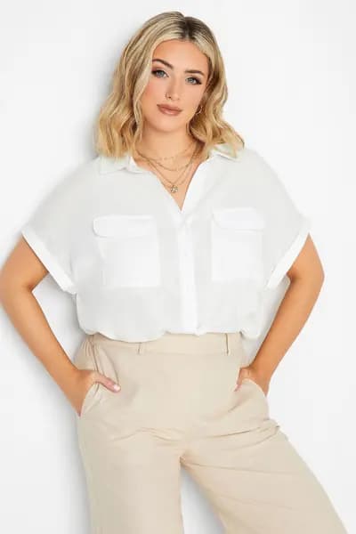 Image of Yours Short Sleeve Shirt White