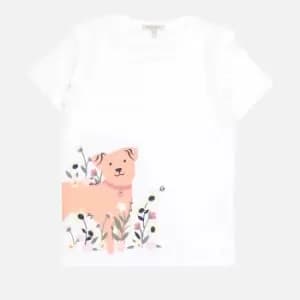 Image of Barbour Girls Penny T-Shirt - White - S (6-7 Years)