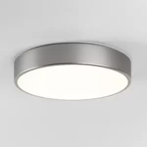 Image of Mallon LED Bathroom Flush Ceiling Light Matt Nickel IP44