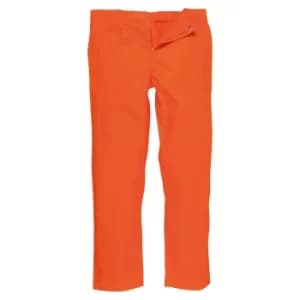 Image of Biz Weld Mens Flame Resistant Trousers Orange Medium 32"