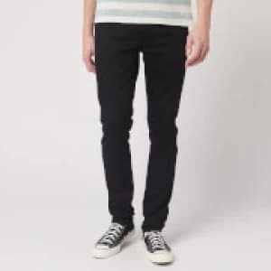 Image of Nudie Jeans Mens Lean Dean Tapered Jeans - Dry Ever Black - W36/L32