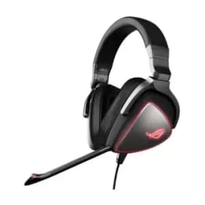 Image of Asus ROG DELTA Origin Red LED Gaming Headset USB-C/USB-A Ergonomic D-shape Ear Cups