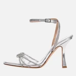 Image of Guess Womens Syena Crystal-Embellished Heeled Sandals - UK 8