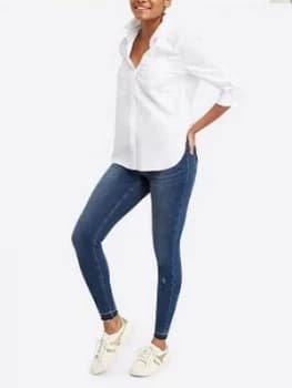 Image of Spanx Distressed Skinny Jeans - Medium Wash