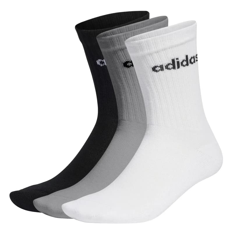 Image of adidas Half-Cushioned Crew 3 Pack Socks Crew Socks 2 - 3.5 Multi 41318099030