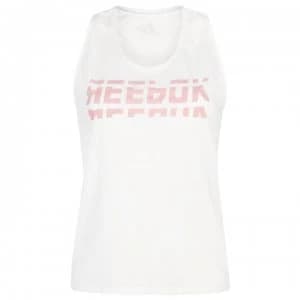 Image of Reebok Workout Graphic Tank Top Ladies - White