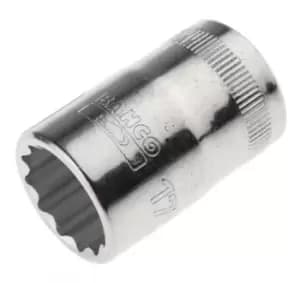 Image of Bahco 17mm Bi-Hex Socket With 1/2 in Drive, Length 38 mm