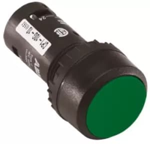 Image of ABB, Compact Non-illuminated Green Round, 2NO, 22mm Maintained Screw