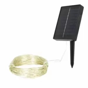 Image of Gardenkraft 300 Micro Solar LED String Lights - Bright White