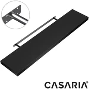 Image of Floating Shelves Shelf Including Bracket Wall Shelving Living Room Kitchen Black White Grey Oak High Gloss Matt 50 70 90 110cm 110cm schwarz (de)