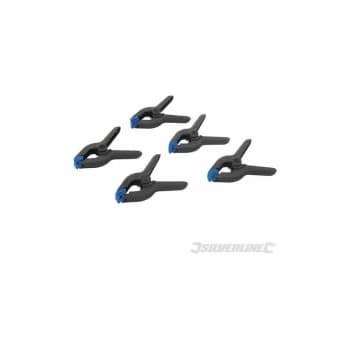 Image of Silverline - Spring Clamps 5pk 100mm Length / 40mm Jaw 435082