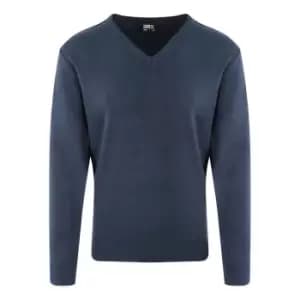 Image of PRO RTX Mens Pro Acrylic V Neck Sweater (XL) (Navy)