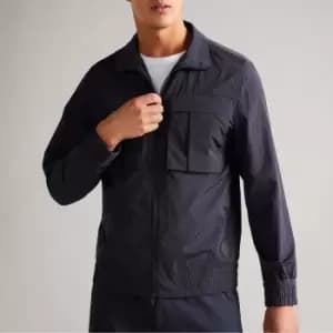 Image of Ted Baker Mens Balta Funnel Neck Bomber Jacket - Navy - 4/L