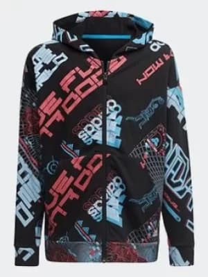 Image of Boys, adidas Arkd3 Full-zip Hoodie, Black, Size 11-12 Years